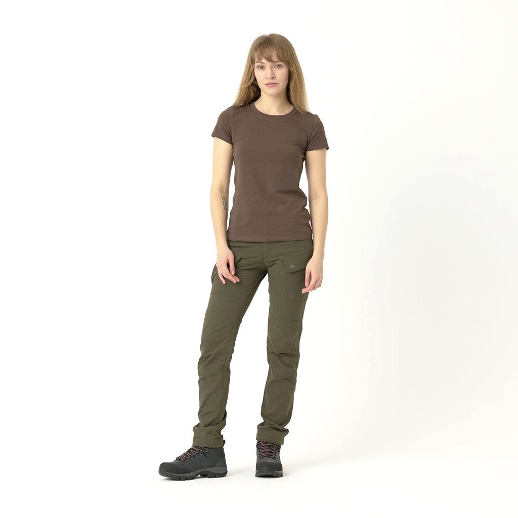 Camiseta mujer Helikon-Tex Classic verde 100% algodon transpirable resistente