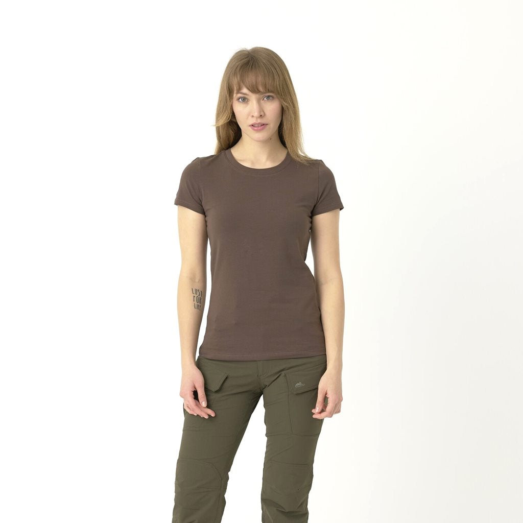Camiseta mujer Helikon-Tex Classic verde 100% algodon transpirable resistente