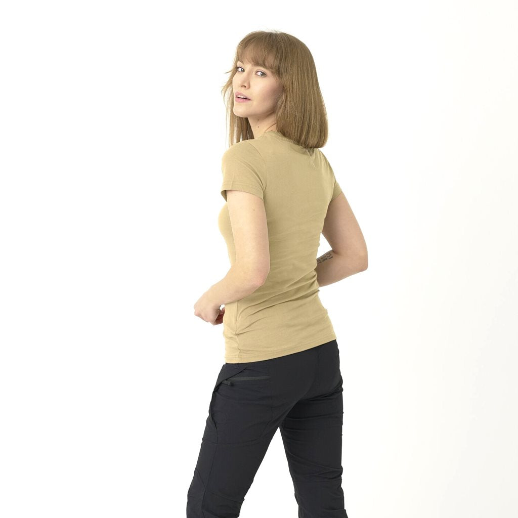 Camiseta mujer Helikon-Tex Classic verde 100% algodon transpirable resistente
