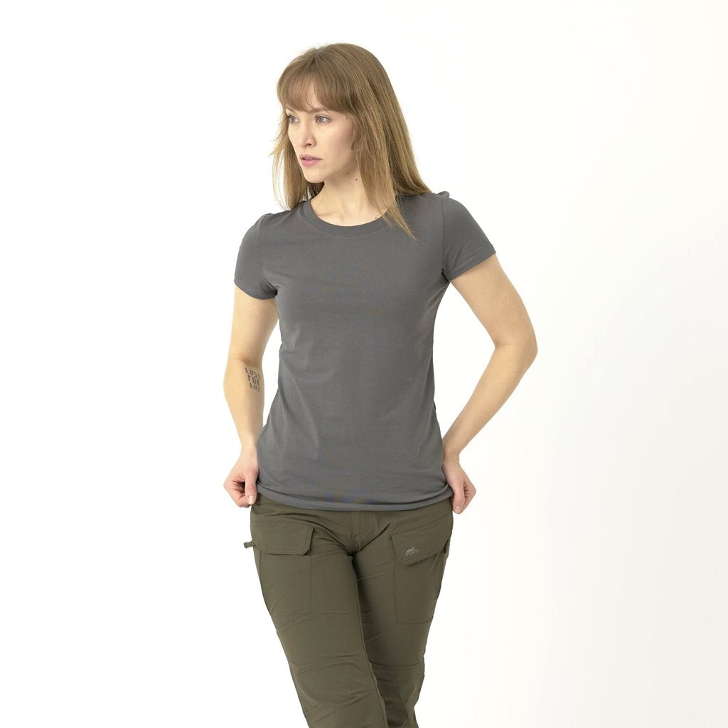 Camiseta mujer Helikon-Tex Classic verde 100% algodon transpirable resistente