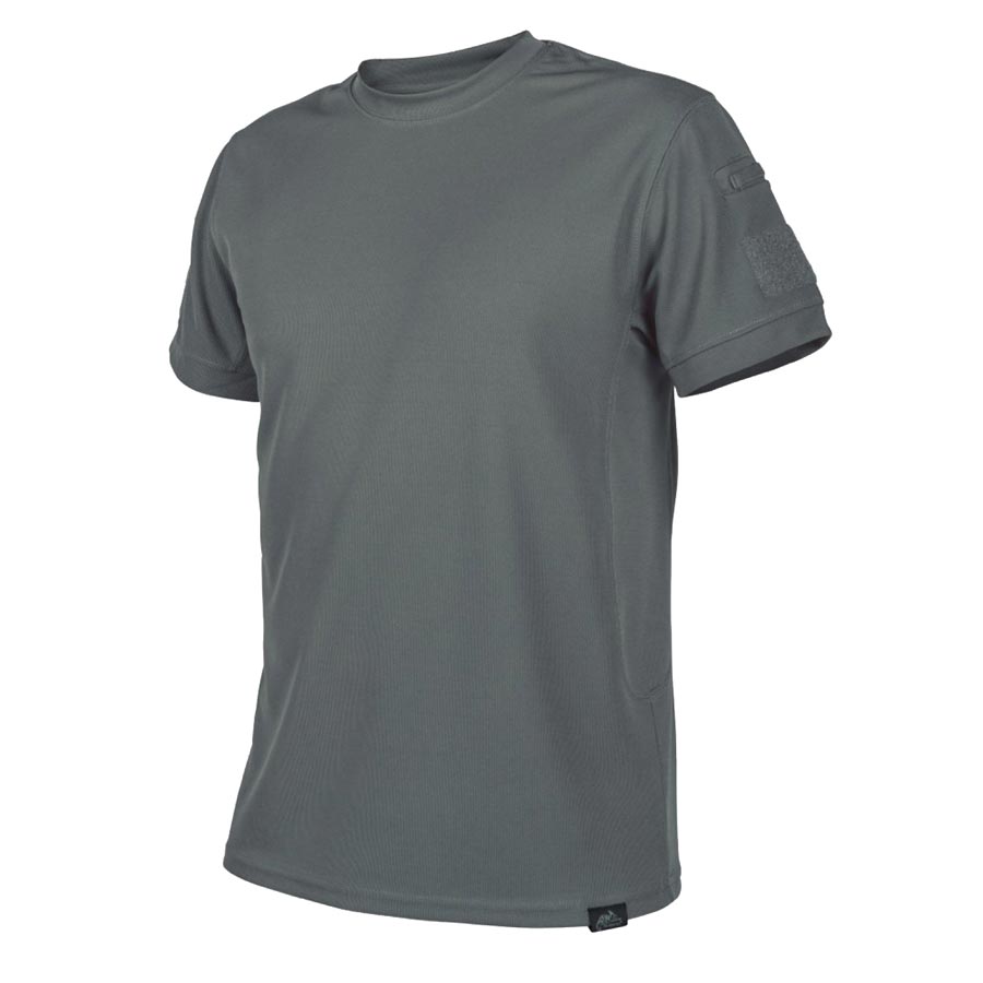 Camiseta táctica de manga corta con paneles de velcro en las mangas para sujeción de gafas