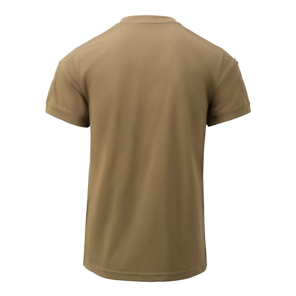 Camiseta táctica TopCool LITE Coyote con bolsillos en mangas, sujeción para gafas y paneles de velcro