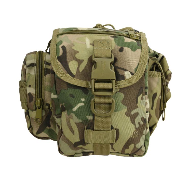 Bolsa táctica SHOULDER negra - brašna EDC para uso diario, vista frontal