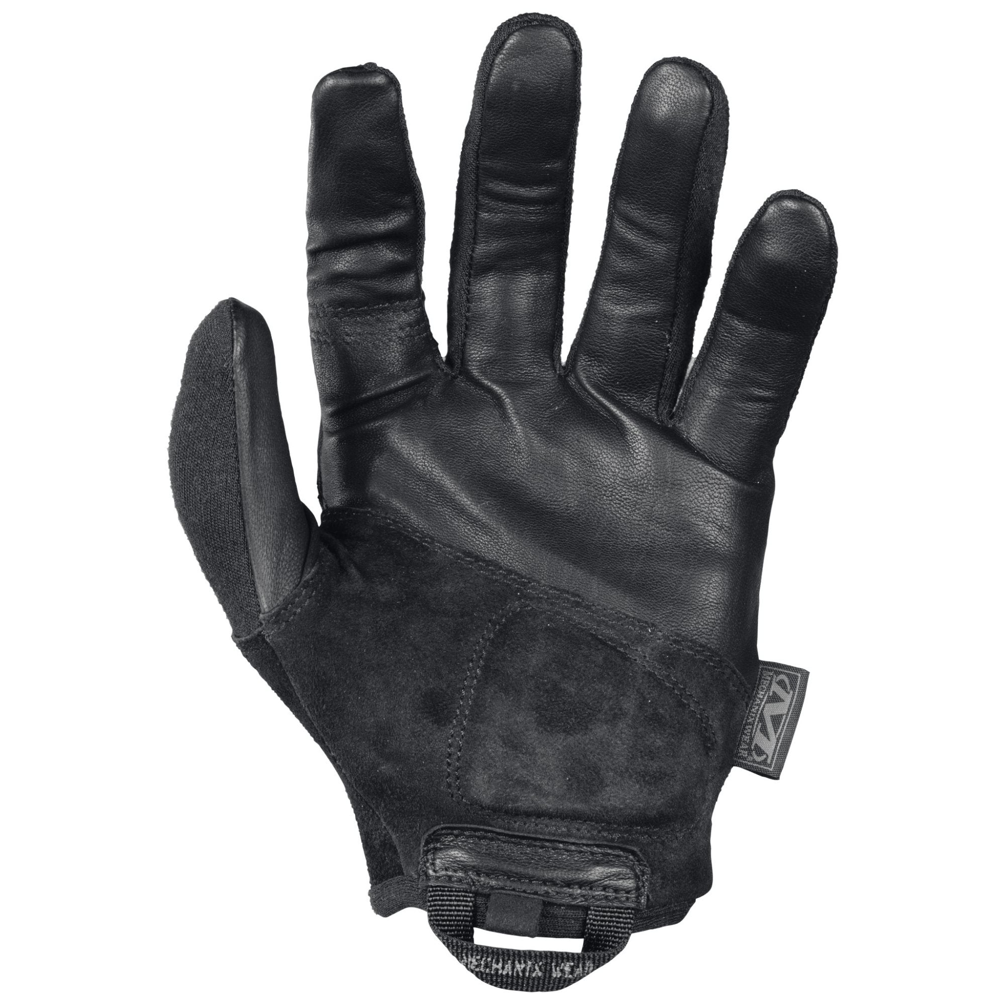 Guantes Mechanix Breacher negros, vista de palma y dorso