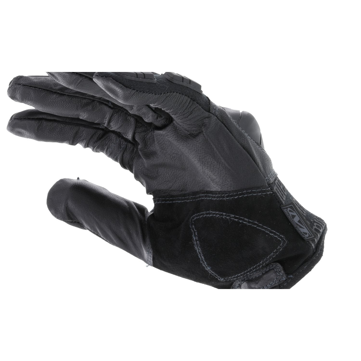Guantes Mechanix Breacher negros, vista de palma y dorso