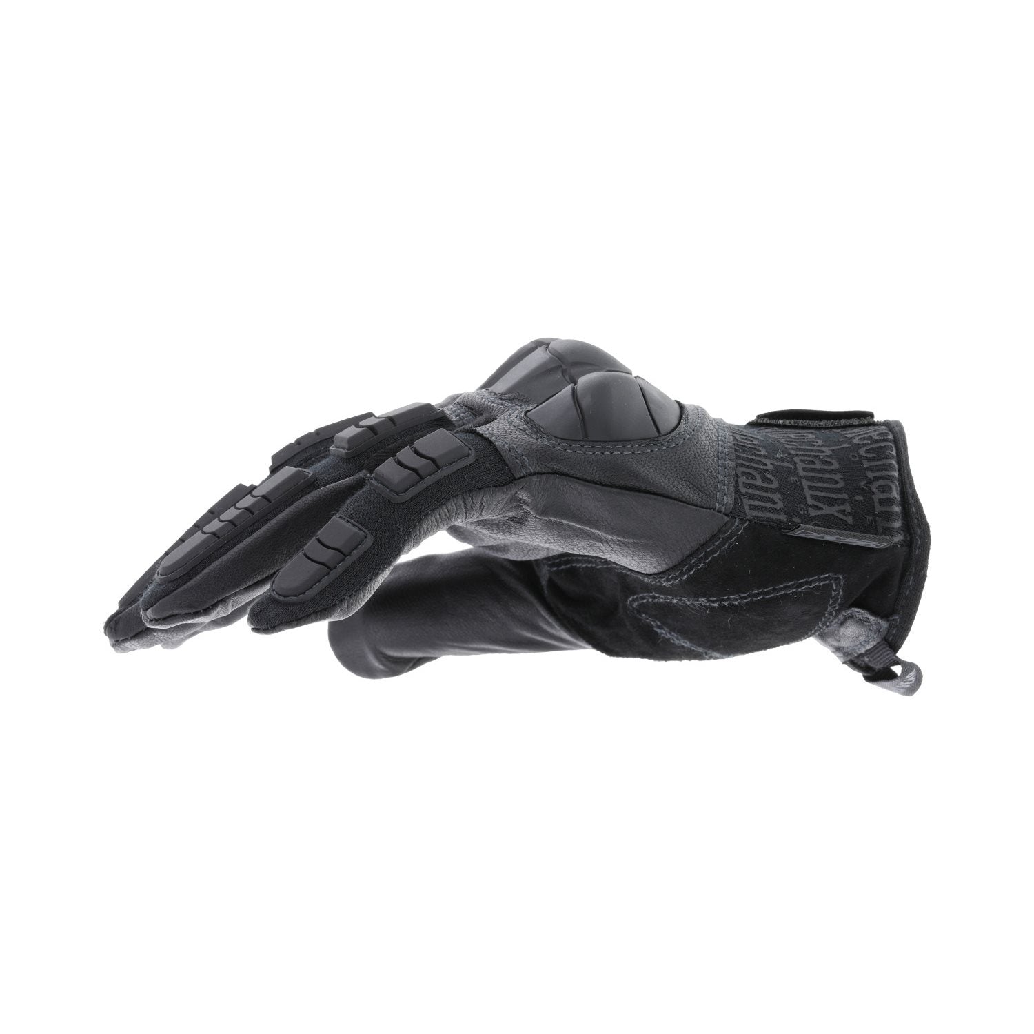 Guantes Mechanix Breacher negros, vista de palma y dorso