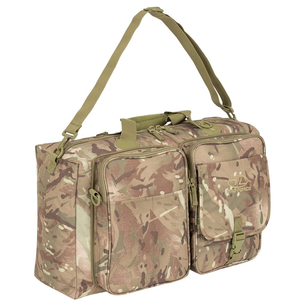 Bolsa plegable Dual Jackal negra desplegada a bolsa de viaje 50 litros