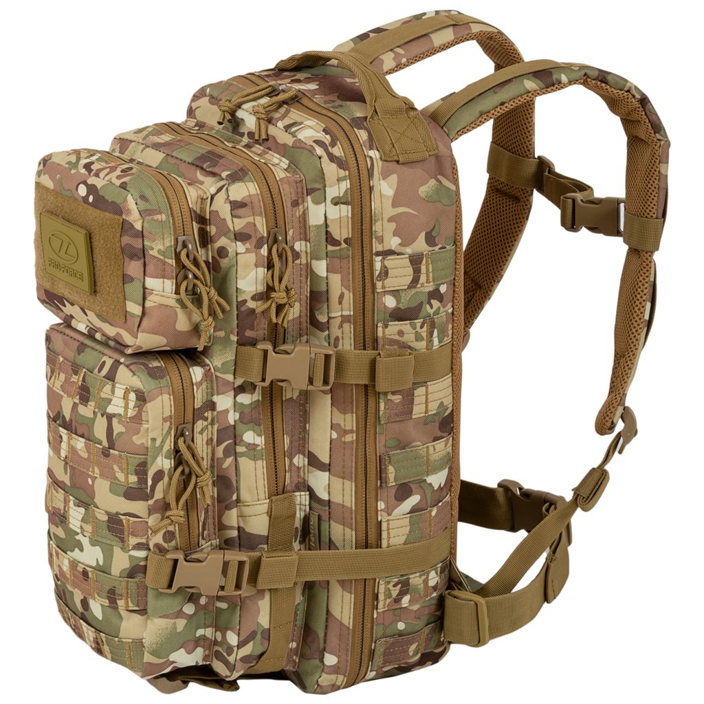 Mochila RECON 28 L negra PRO-FORCE, resistente 600D XTP con acabado hidrorepelente