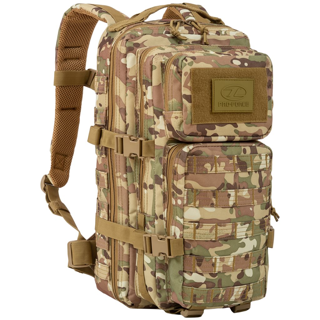 Mochila RECON 28 L negra PRO-FORCE, resistente 600D XTP con acabado hidrorepelente