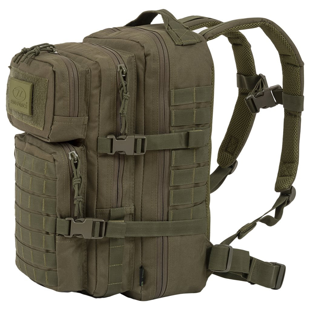 Mochila RECON 28 L negra PRO-FORCE, resistente 600D XTP con acabado hidrorepelente