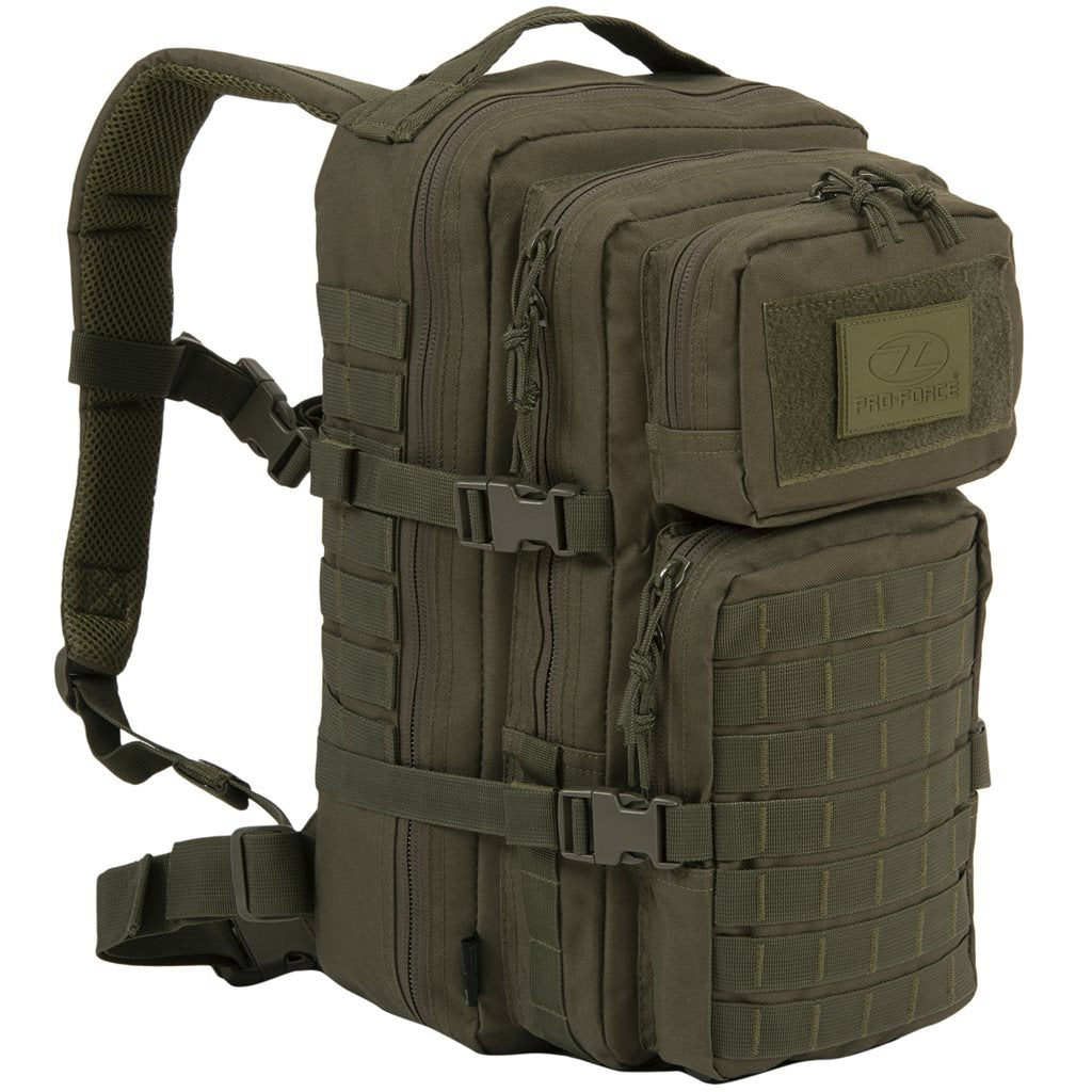 Mochila RECON 28 L negra PRO-FORCE, resistente 600D XTP con acabado hidrorepelente