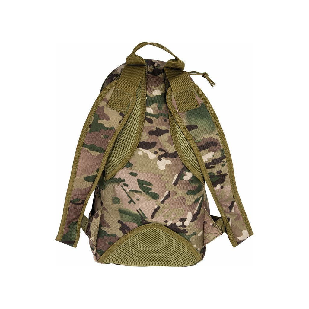 Mochila Scout Daypack 12 L negra con MOLLE/PALS y cremalleras bidireccionales