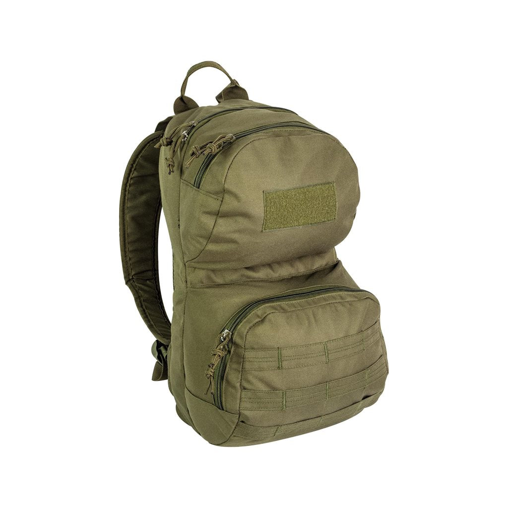 Mochila Scout Daypack 12 L negra con MOLLE/PALS y cremalleras bidireccionales