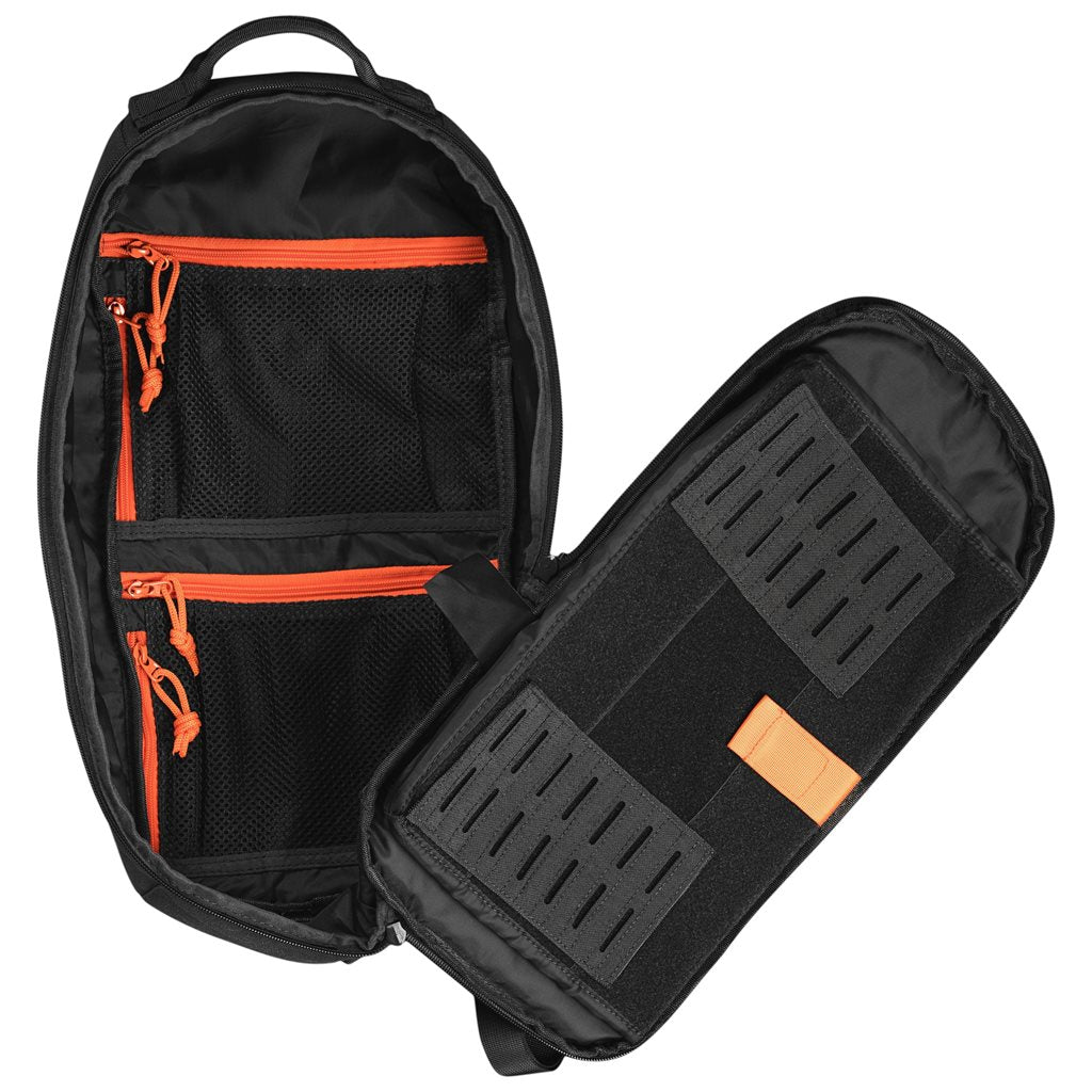 Mochila bandolera STOIRM GEARSLINGER 12 L verde con hebillas Duraflex y cremallera YKK