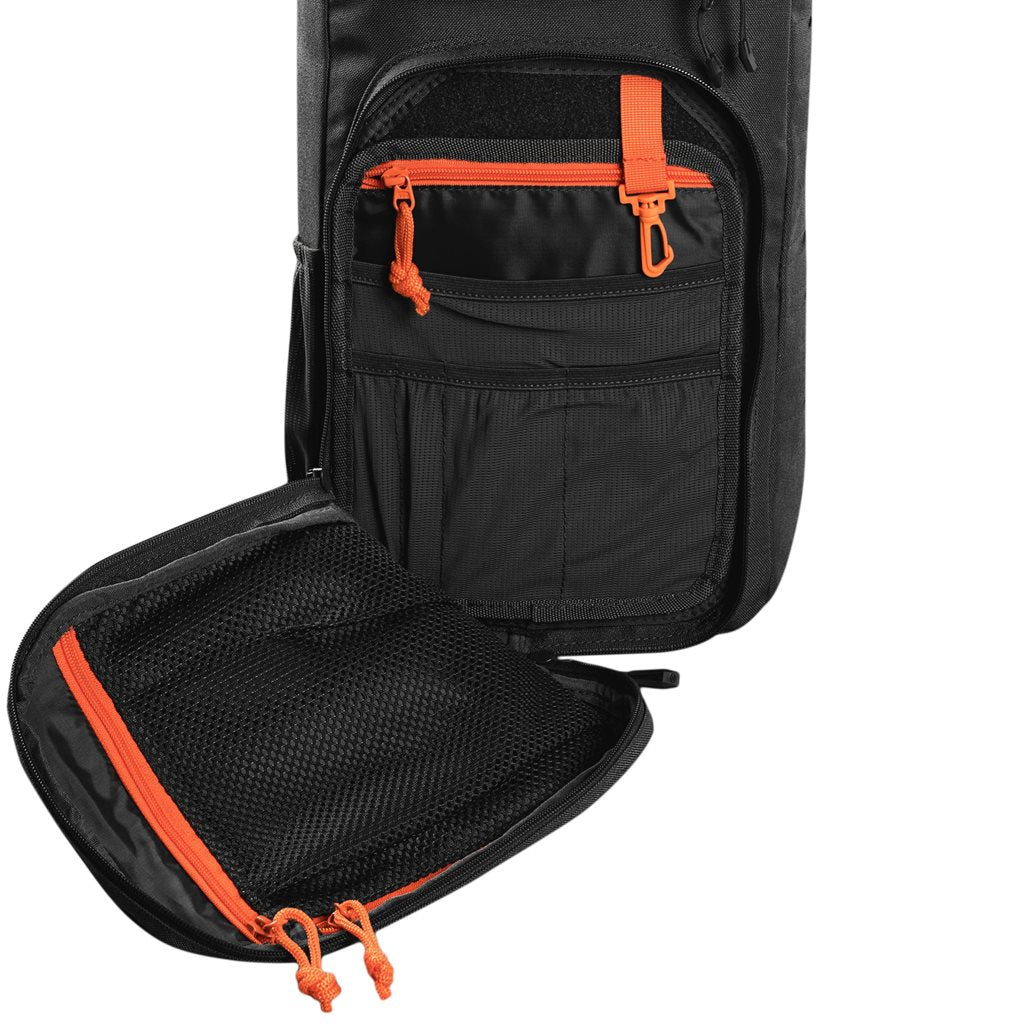 Mochila bandolera STOIRM GEARSLINGER 12 L verde con hebillas Duraflex y cremallera YKK