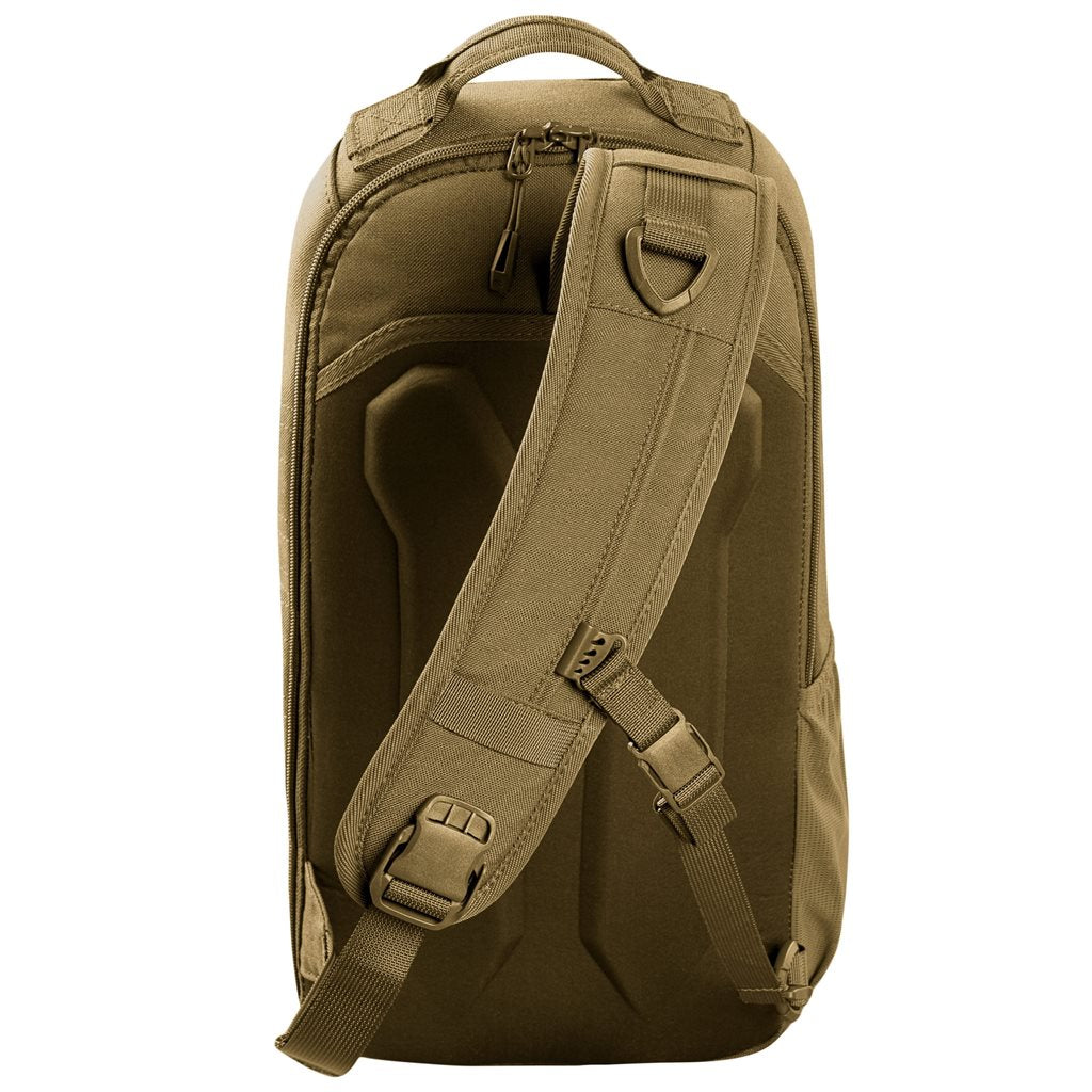 Mochila bandolera STOIRM GEARSLINGER 12 L verde con hebillas Duraflex y cremallera YKK