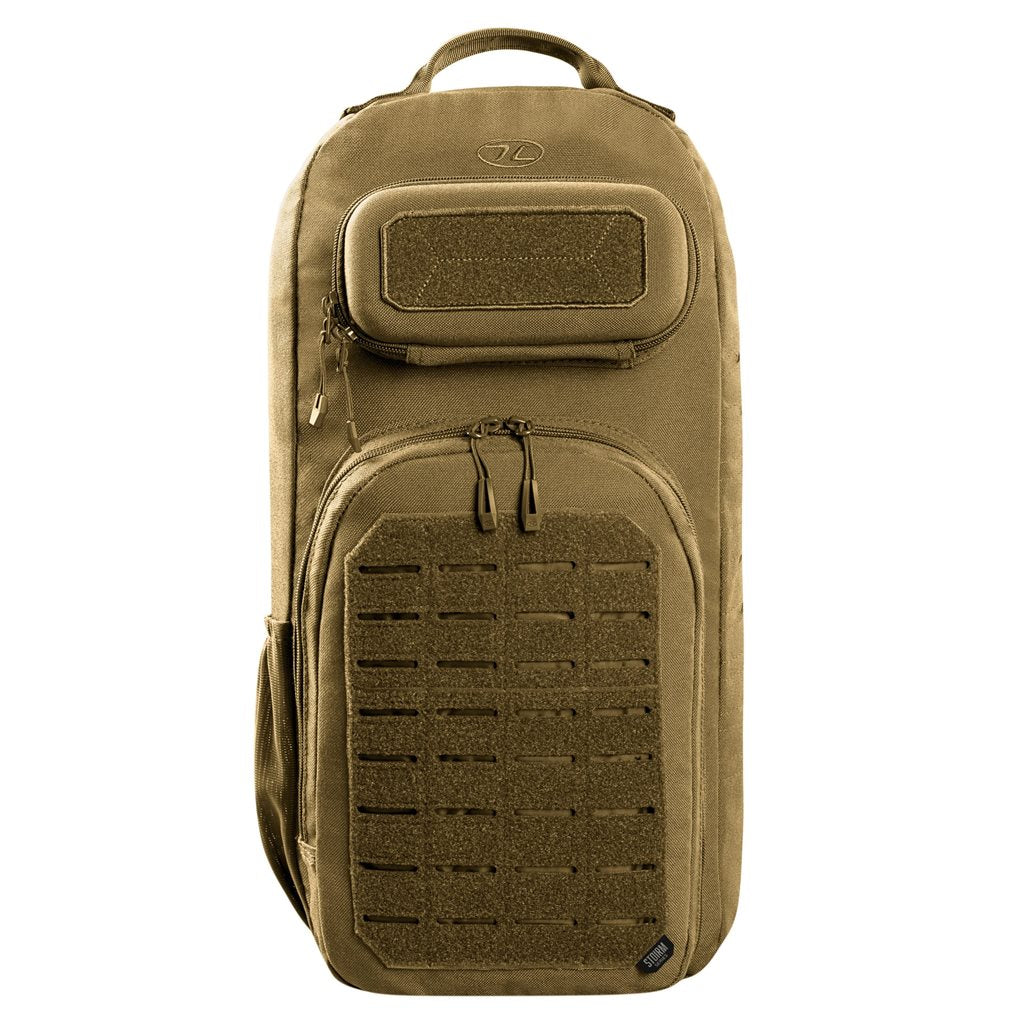 Mochila bandolera STOIRM GEARSLINGER 12 L verde con hebillas Duraflex y cremallera YKK