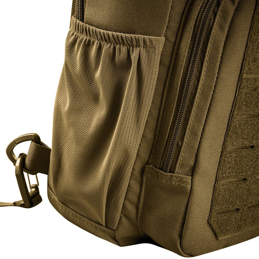 Mochila bandolera STOIRM GEARSLINGER 12 L verde con hebillas Duraflex y cremallera YKK