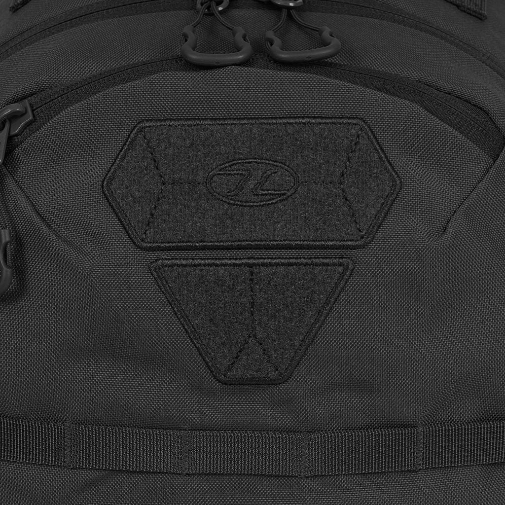 Mochila EAGLE 1 20 L negra Highlander, 600D XTP con revestimiento poliuretano, sistema trasero y anclajes MOLLE/PALS
