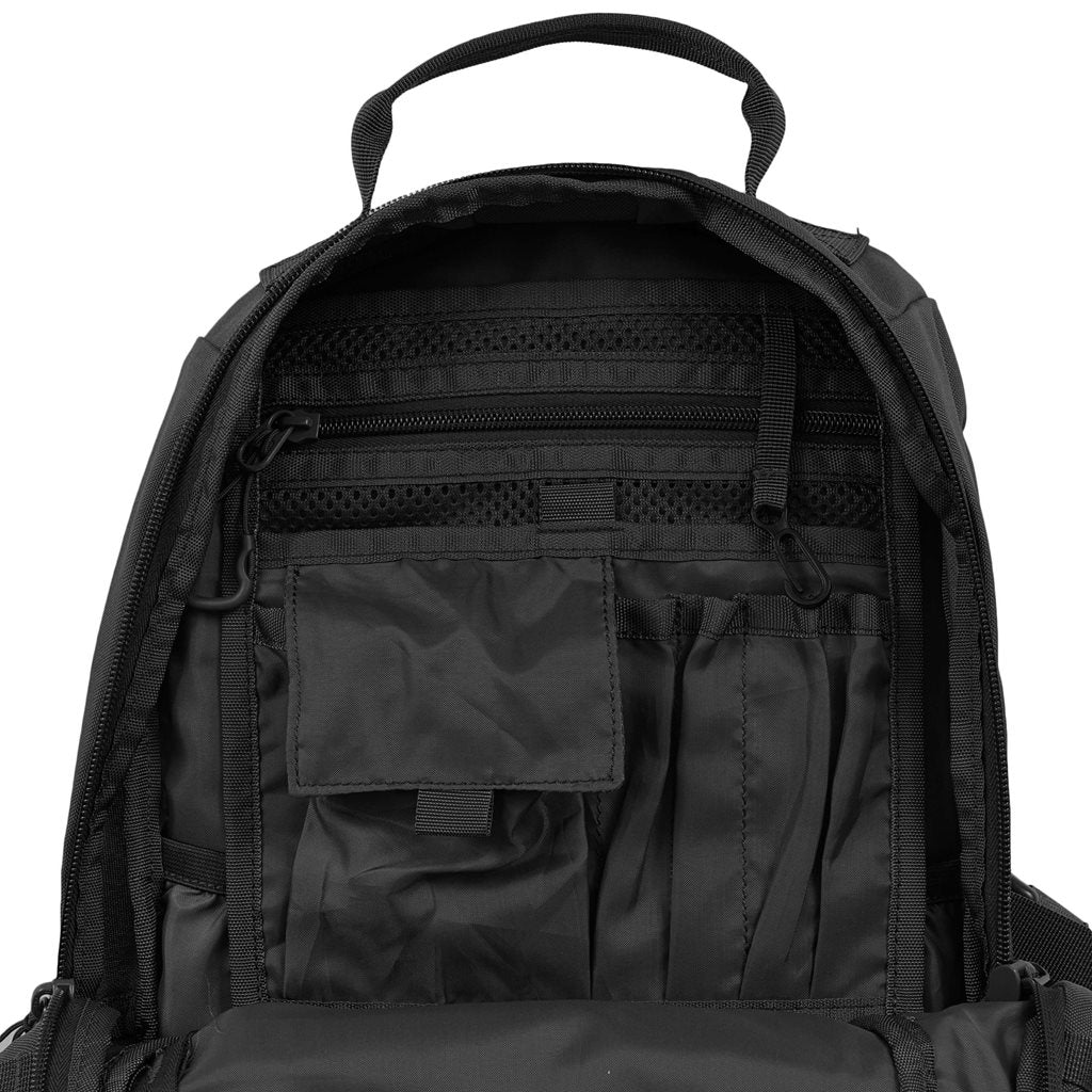 Mochila EAGLE 1 20 L negra Highlander, 600D XTP con revestimiento poliuretano, sistema trasero y anclajes MOLLE/PALS