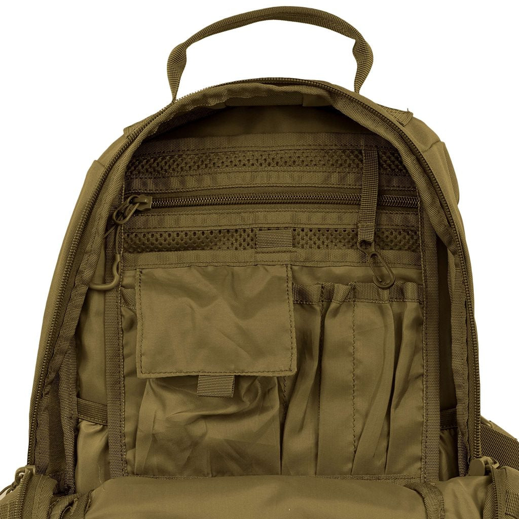 Mochila EAGLE 1 20 L negra Highlander, 600D XTP con revestimiento poliuretano, sistema trasero y anclajes MOLLE/PALS