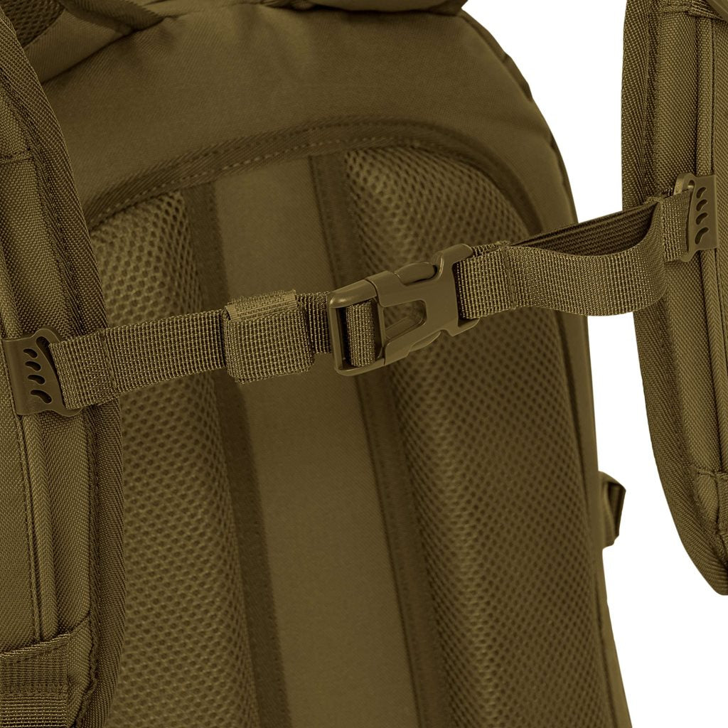 Mochila EAGLE 1 20 L negra Highlander, 600D XTP con revestimiento poliuretano, sistema trasero y anclajes MOLLE/PALS