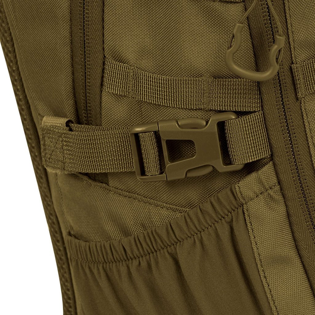 Mochila EAGLE 1 20 L negra Highlander, 600D XTP con revestimiento poliuretano, sistema trasero y anclajes MOLLE/PALS