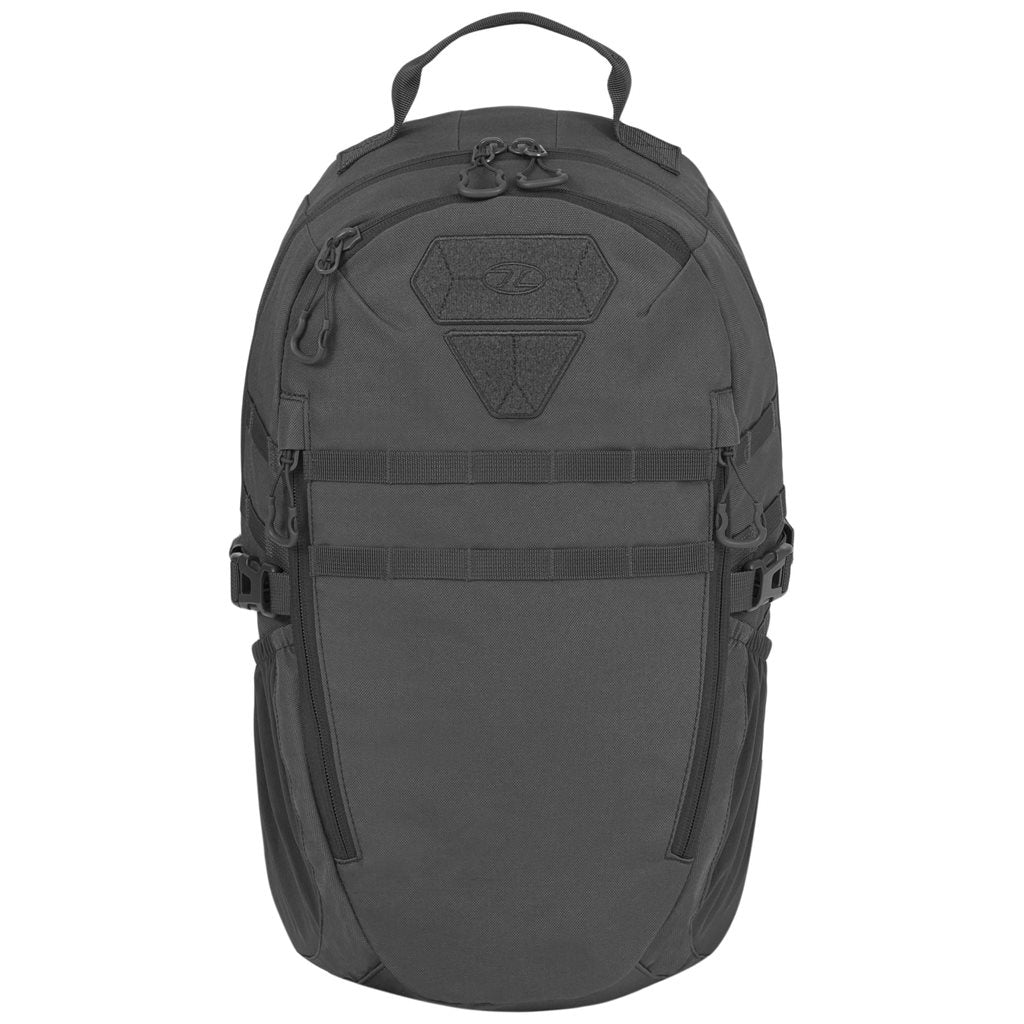 Mochila EAGLE 1 20 L negra Highlander, 600D XTP con revestimiento poliuretano, sistema trasero y anclajes MOLLE/PALS