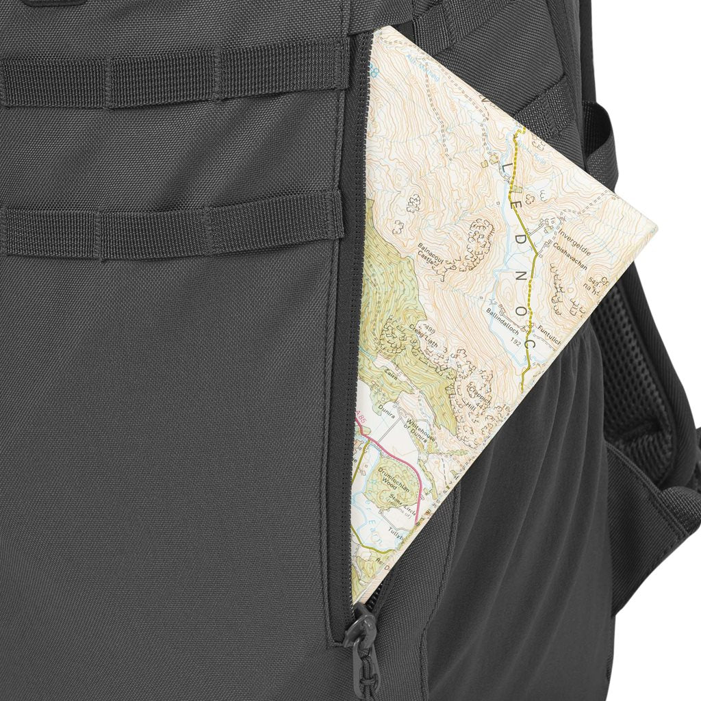 Mochila EAGLE 1 20 L negra Highlander, 600D XTP con revestimiento poliuretano, sistema trasero y anclajes MOLLE/PALS