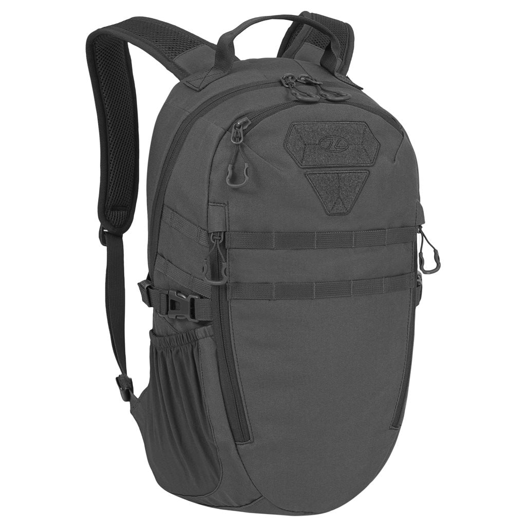 Mochila EAGLE 1 20 L negra Highlander, 600D XTP con revestimiento poliuretano, sistema trasero y anclajes MOLLE/PALS