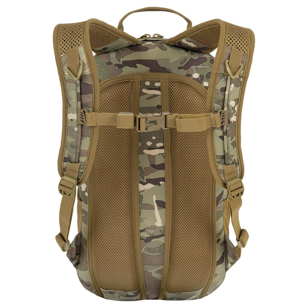 Mochila EAGLE 1 20 L negra Highlander, 600D XTP con revestimiento poliuretano, sistema trasero y anclajes MOLLE/PALS