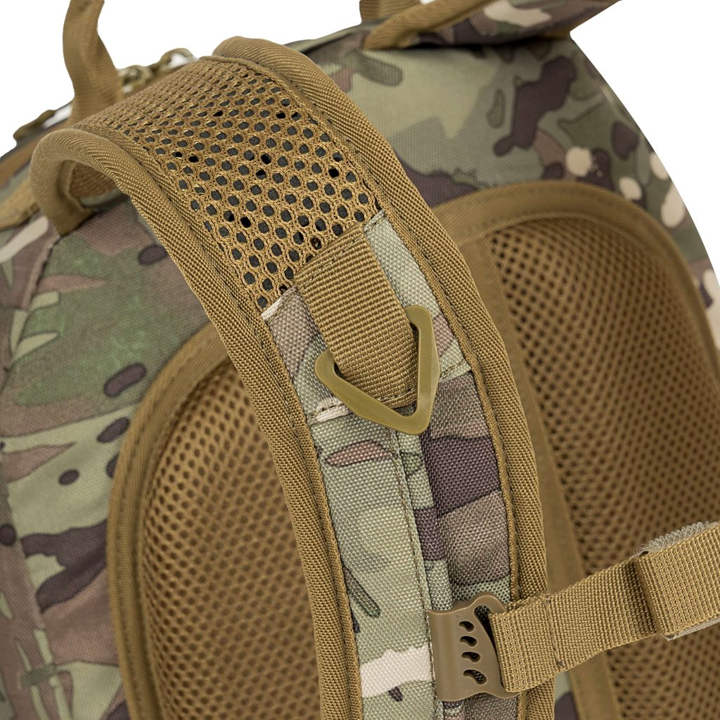 Mochila EAGLE 1 20 L negra Highlander, 600D XTP con revestimiento poliuretano, sistema trasero y anclajes MOLLE/PALS