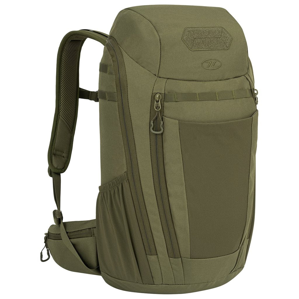 Imagen de la mochila EAGLE 2 (30 litros) de Highlander, material 600D XTP y compatibilidad MOLLE/PALS
