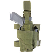 Funda muslera para pistola TORNADO Verde, ajustable para pistolas medianas y mayores, compatible con láser o linterna