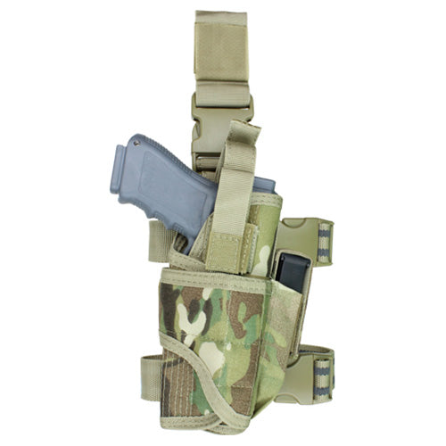 Funda muslera para pistola TORNADO Verde, ajustable para pistolas medianas y mayores, compatible con láser o linterna