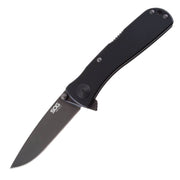Navaja plegable TWITCH II negra con hoja lisa de acero AUS-8 y cachas de aluminio eloxado