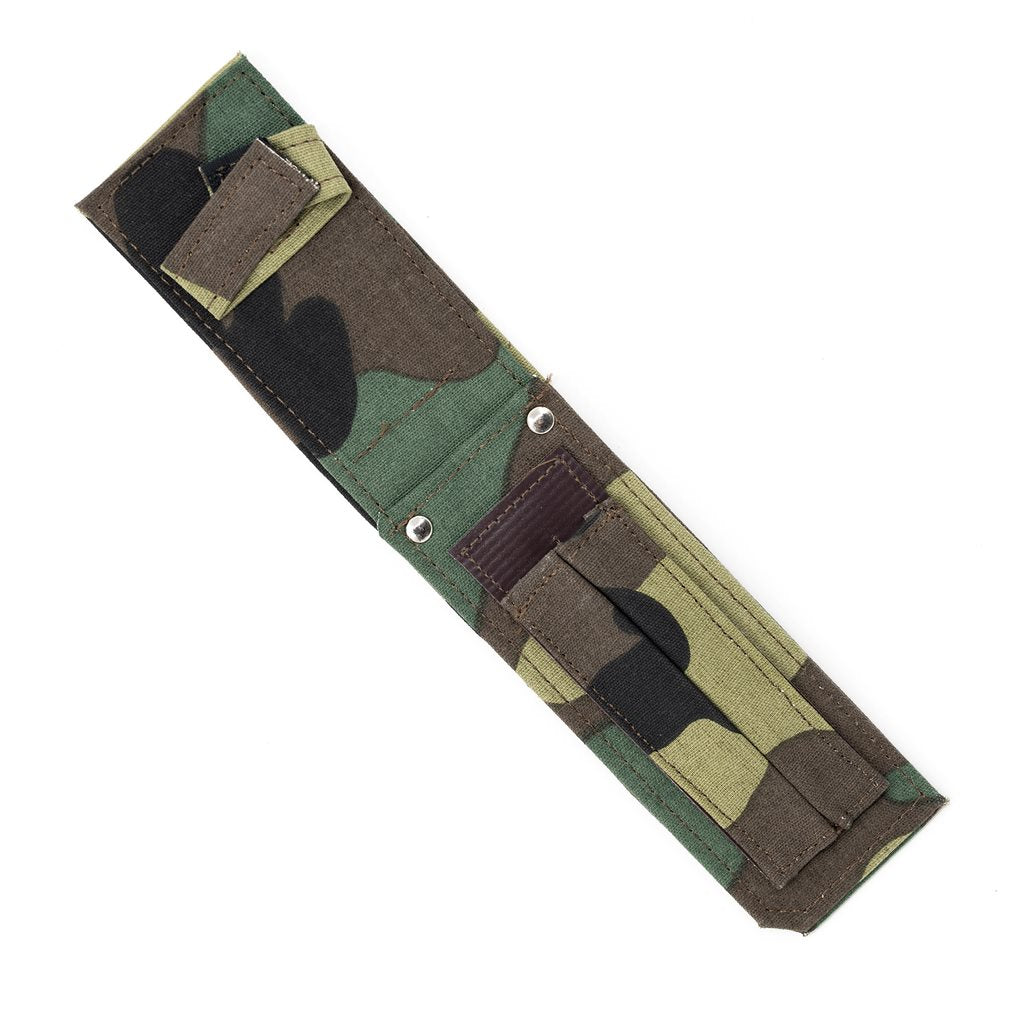 Funda textil camuflada para cuchillo UTON con compartimento para accesorios (modelo camuflada I)