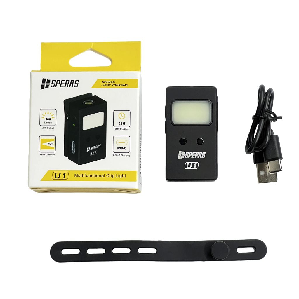 Linterna U1 RGB recargable 500 lúmenes con clip multifuncional y modo RGB