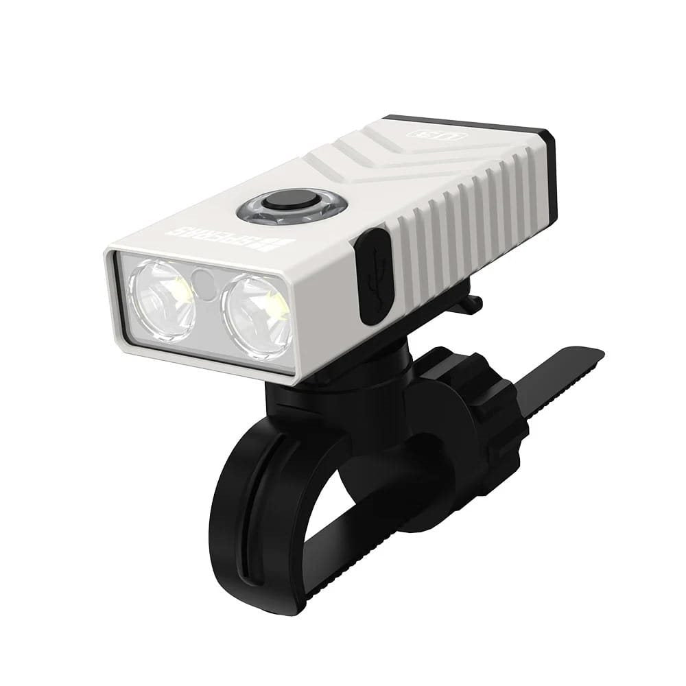 Linterna U3 RGB negra con montaje para bicicleta