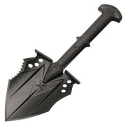 Lopatka M48 KOMMANDO pala táctica negra 41 cm con funda, hoja acero inoxidable y mango nylon fibra de vidrio