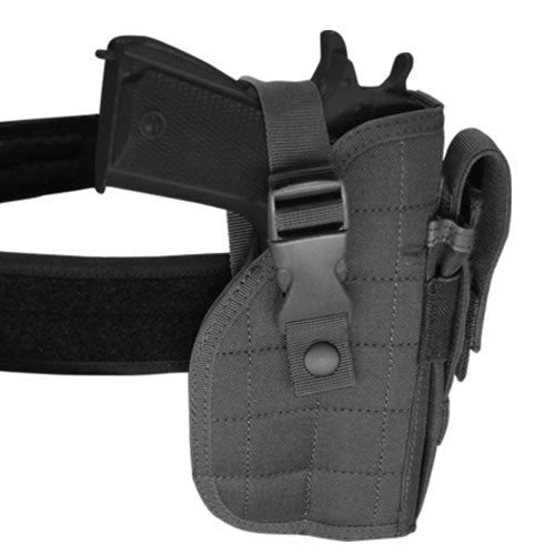 Funda pistolera muslera LEG HOLSTER verde con correa ajustable y bolsillo para cargador