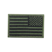 Parche bandera EE. UU. reverso color oliva 8 x 5 cm