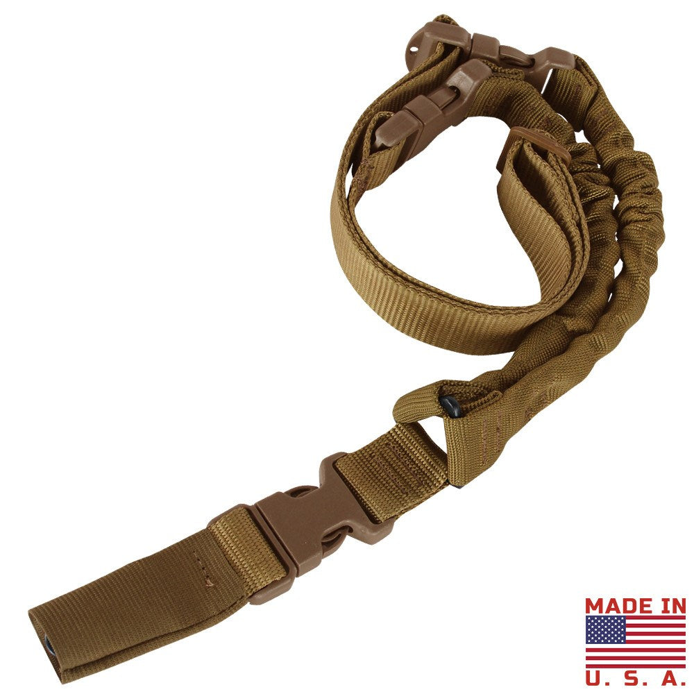 Correa para arma US COBRA monopunto color olivo con sistema bungee
