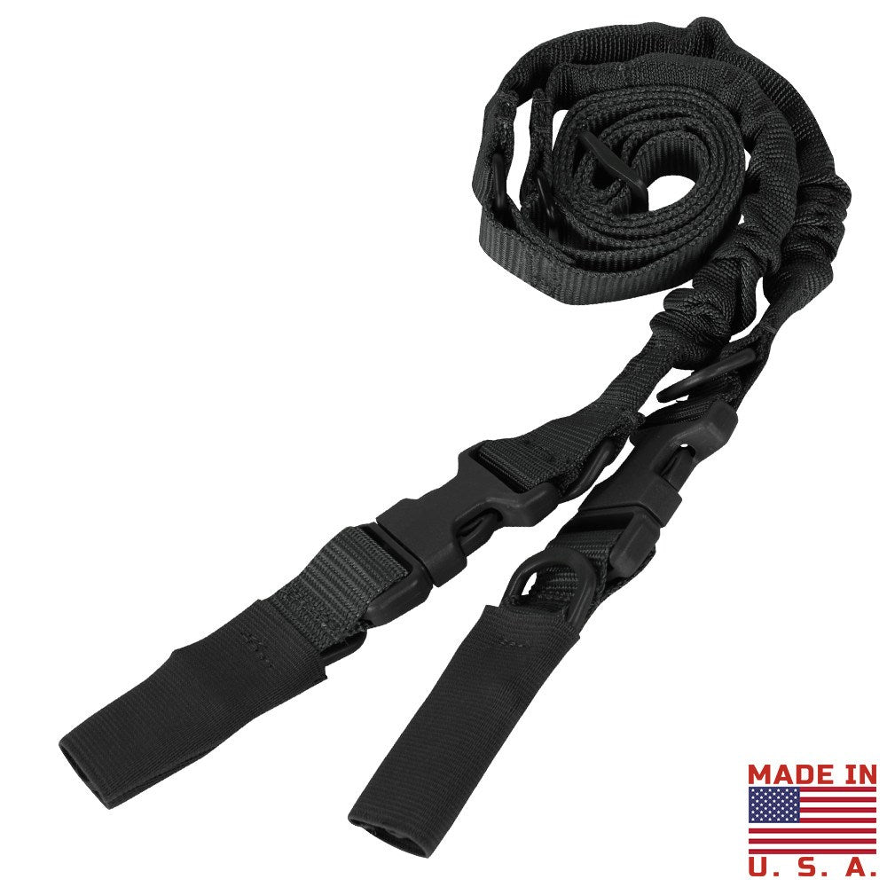 Correa para arma US CBT Bungee, vista del bungee y hebillas Fastex Duraflex