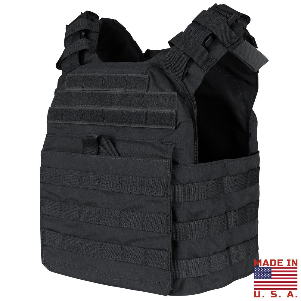 Portaplacas Cyclone Molle negro, chaleco ligero en nylon Cordura 500D