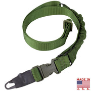 Correa para arma VIPER BUNGEE monopunto verde, elástica, ancho 4 cm, incluye dos adaptadores