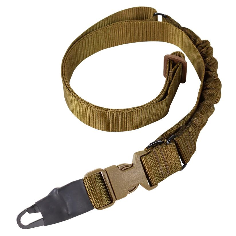 Correa para arma Bungee Viper monopunto, elástica y de alta resistencia, ancho 4 cm, incluye anilla de acero y adaptador