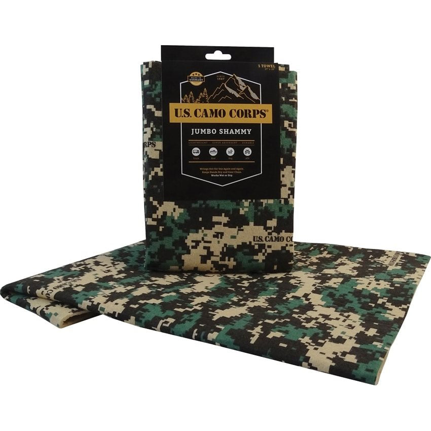 Toalla JUMBO SHAMMY camuflaje digital verde - extra absorbente USC30668