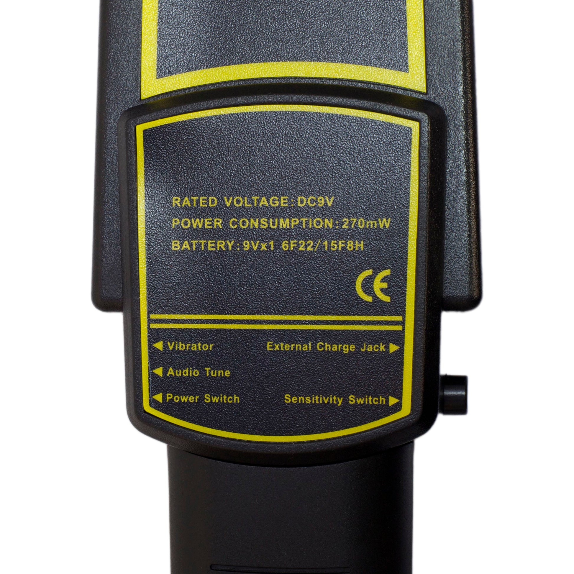 Detector de metales HHSC negro, portátil con carcasa ABS muy resistente