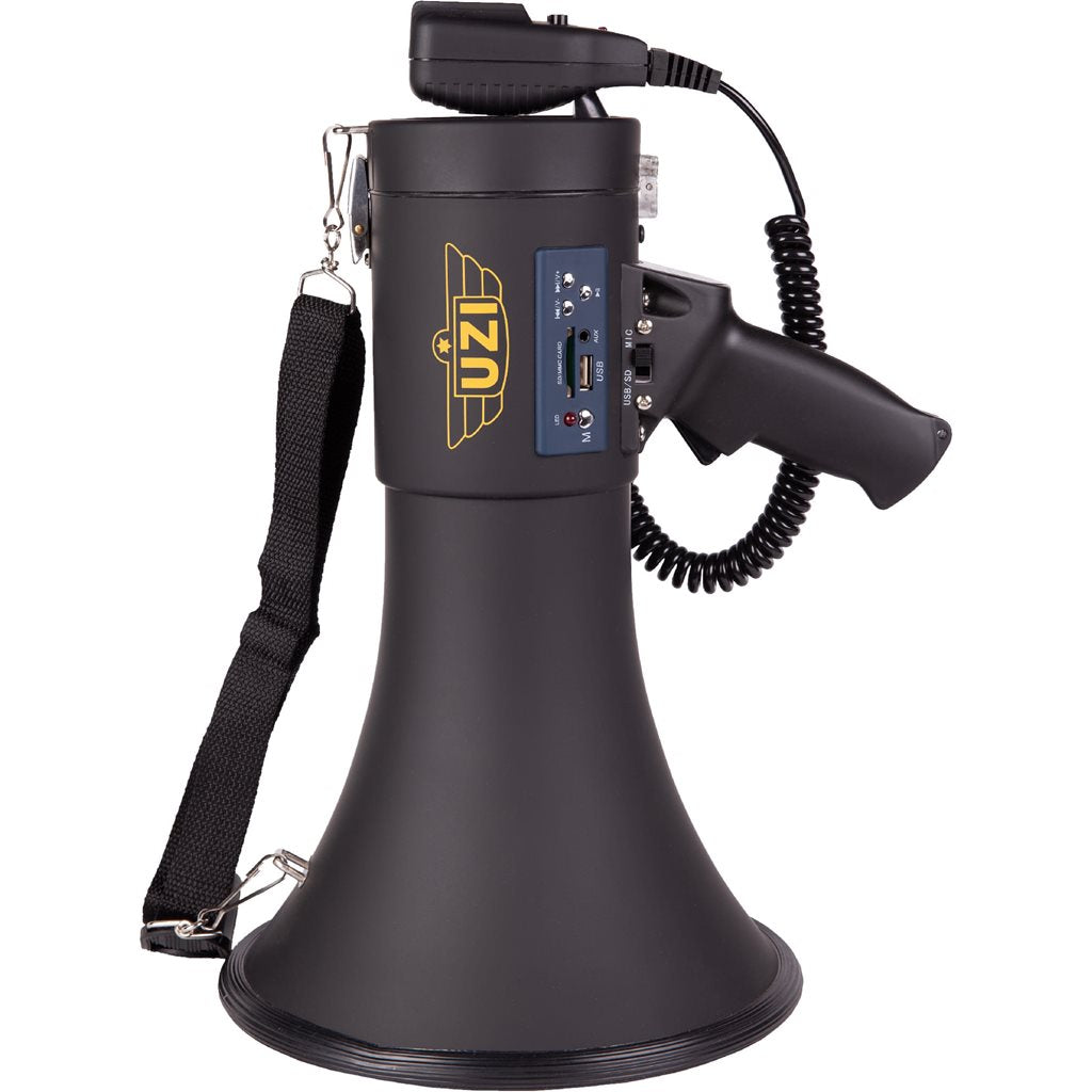 Megáfono profesional 50W Bluetooth, carcasa ABS, color negro